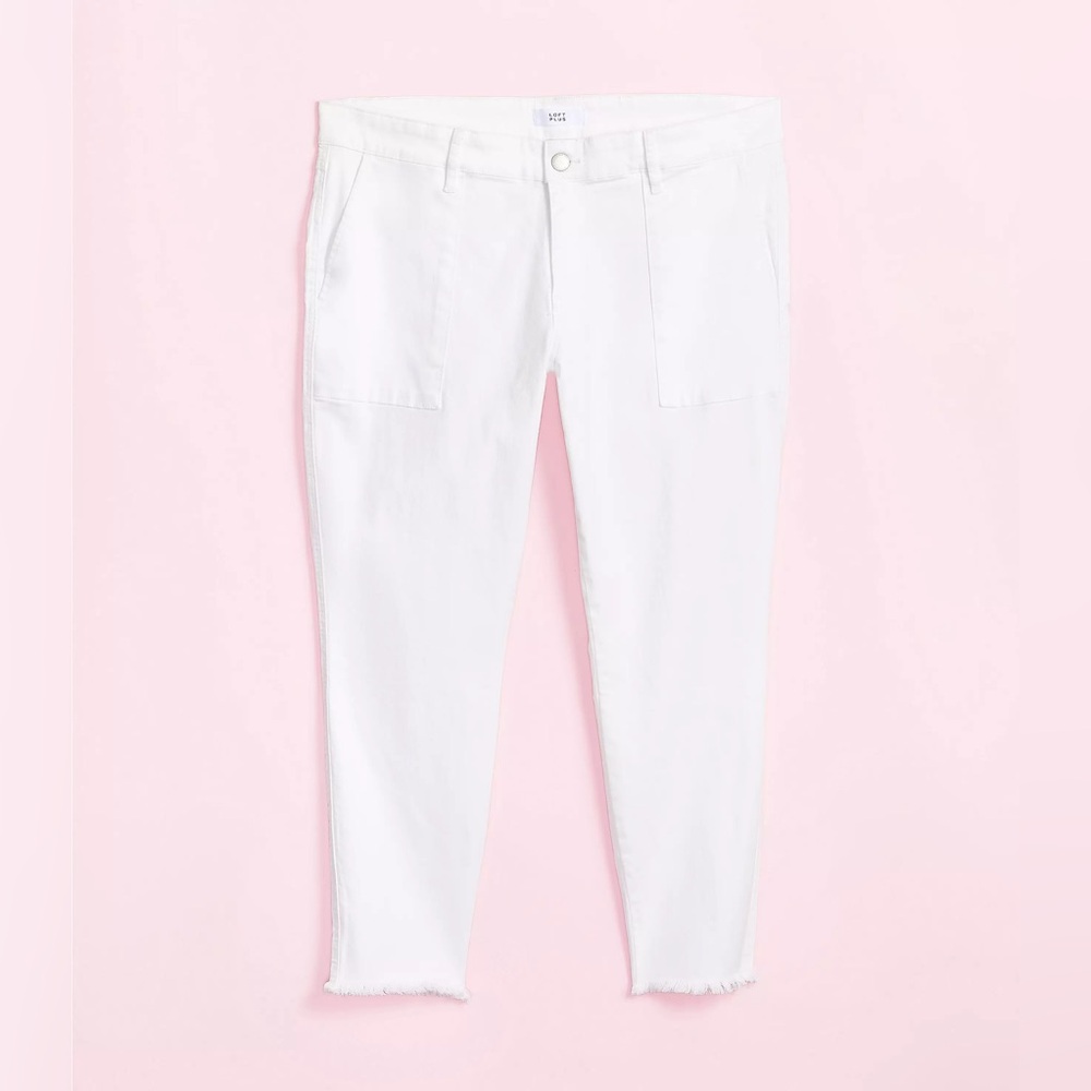 LOFT Plus Utility Skinny Crop Jeans